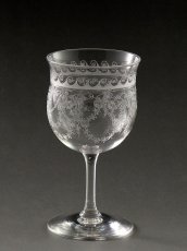 画像3: 特級品 ペア ヴィクトリアン アシッドエッチング クリスタル　アペリティフグラスセット　 (3)