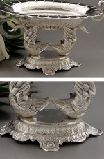 画像3: 1900年ごろ　シルバープレート　フランス製　スワンのディッシュ (3)