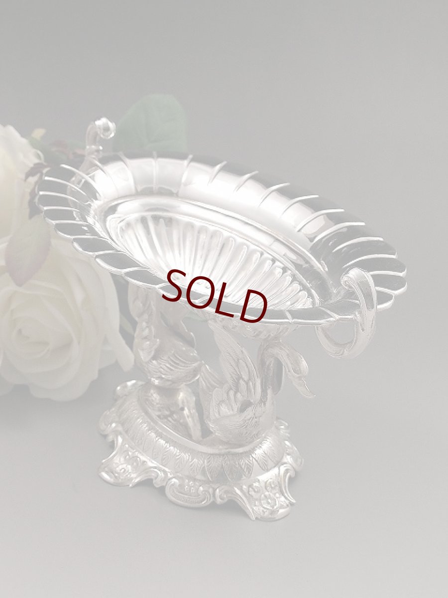 画像5: 1900年ごろ　シルバープレート　フランス製　スワンのディッシュ (5)