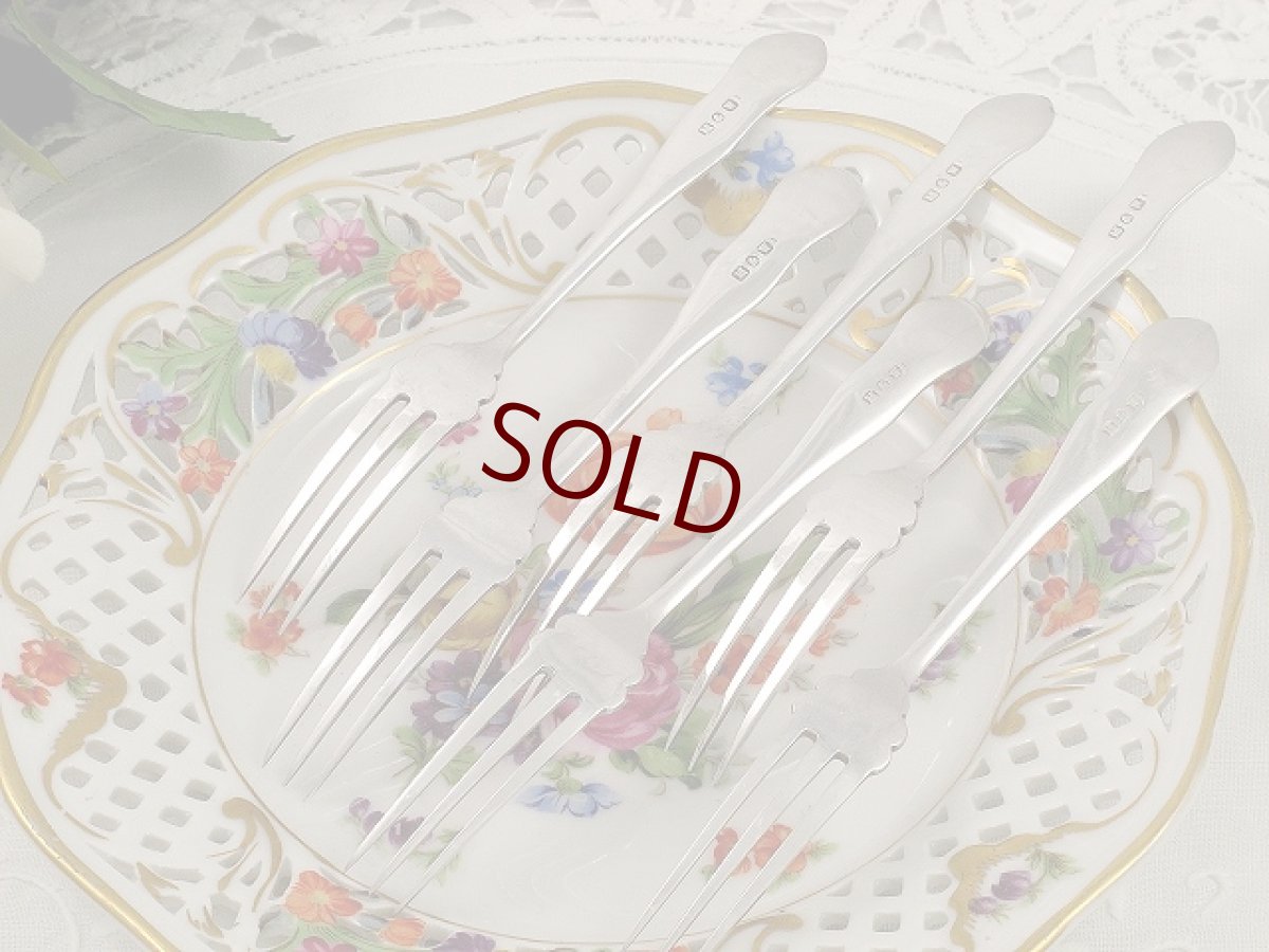 画像4: エドウォーディアン マッピン＆ウェッブ 希少 ティースプーン、ケーキフォーク、シュガートングセット (4)