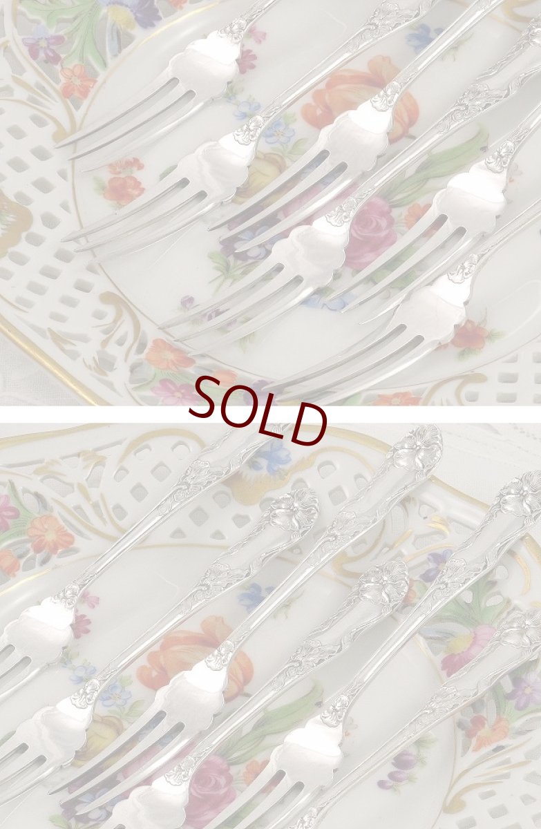 画像3: エドウォーディアン マッピン＆ウェッブ 希少 ティースプーン、ケーキフォーク、シュガートングセット (3)