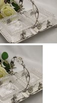 画像2: ヴィクトリアン　ハンドカットグラス  お花のダブルジャムディッシュ (2)