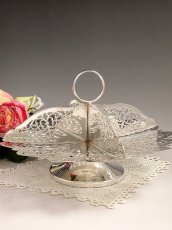 画像1: ヴィンテージ 美装飾 透かし細工 サンドイッチトレイ (1)