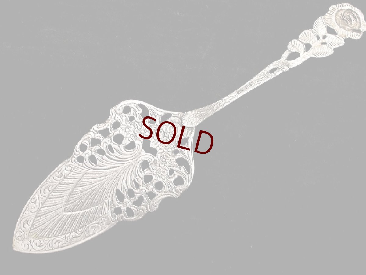 画像2: 純銀（800）ヒルデスハイム風 薔薇のケーキサーバー (2)