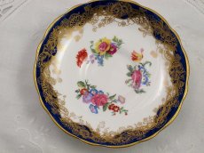 画像3: ヴィンテージ ハマースレイ　コバルトブルーと金彩、ブーケのカップ＆ソーサー (3)