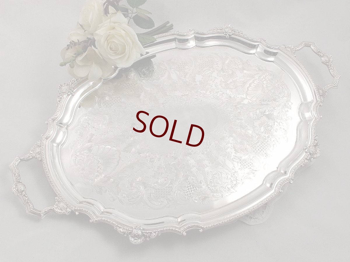 画像1: ヴィンテージ 貝の装飾のトレイ (1)