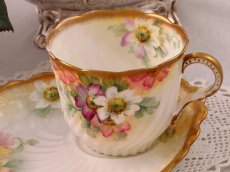 画像2: ヴィクトリアン George Jones(Crescent) 美しい花びらのカップアンドソーサー (2)