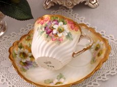 画像4: ヴィクトリアン George Jones(Crescent) 美しい花びらのカップアンドソーサー (4)