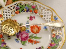 画像2: 1884年 シルバープレート　金鍍金ボウル シュガーシフタースプーン (2)