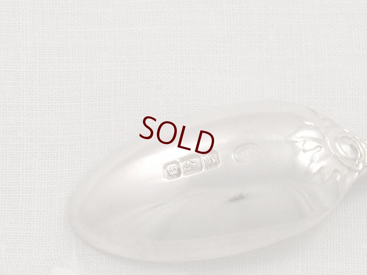 画像5: 純銀製（925）1900年アールヌーボーティースプーン6本セット (5)