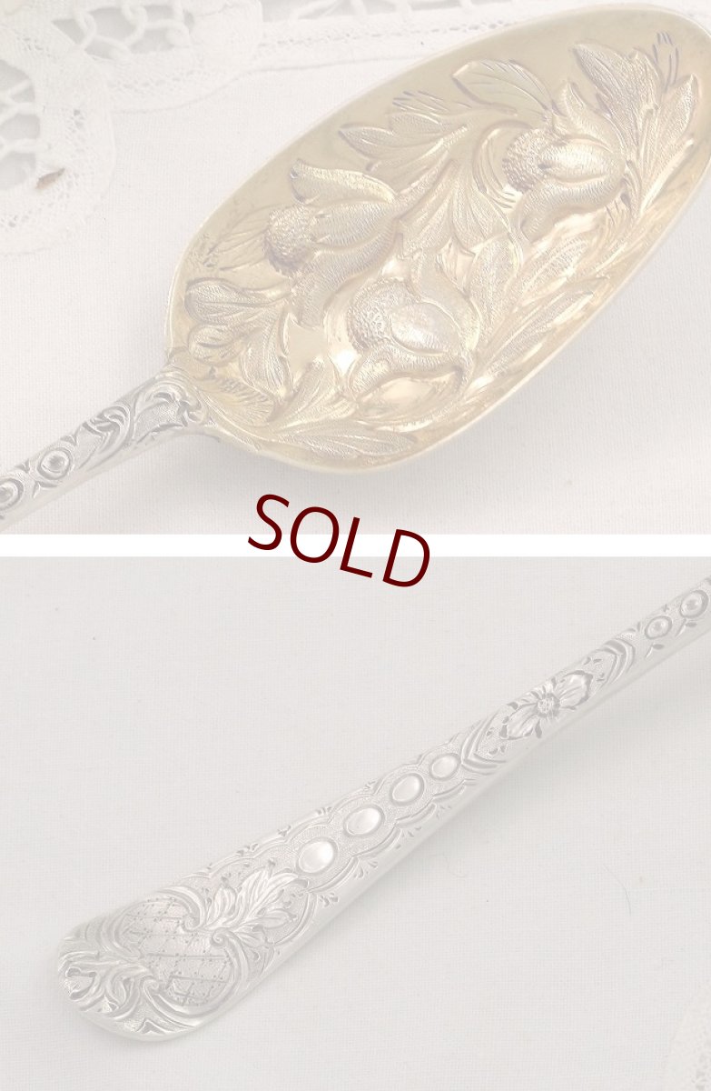 画像4: アールヌーボー　フランス　ペア　フルーツ/　ベリースプーン　セット (4)