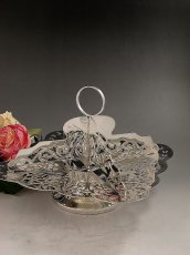 画像1: ヴィンテージ 透かし細工　スクエア  サンドイッチトレイ (1)