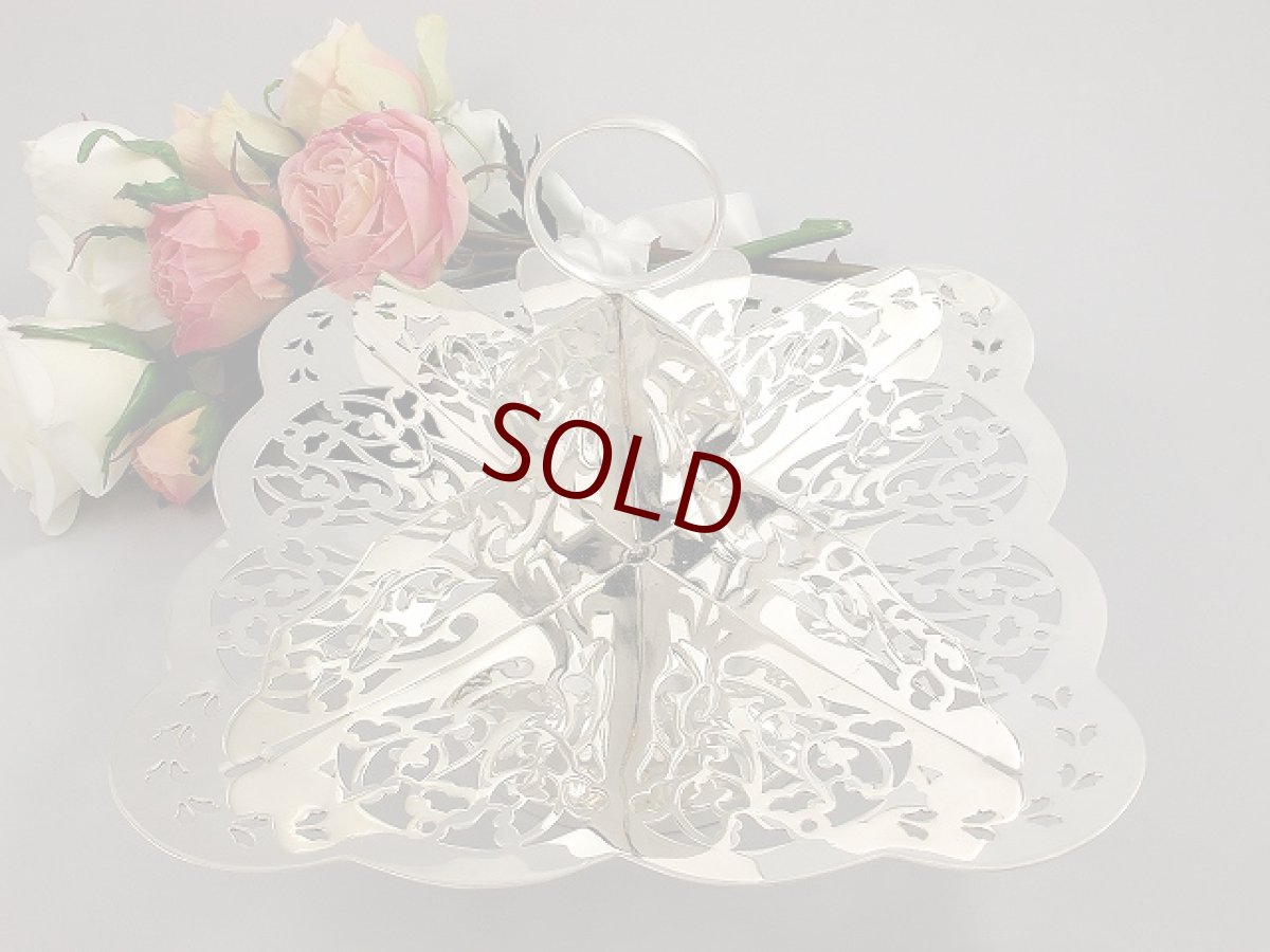 画像3: ヴィンテージ 透かし細工　スクエア  サンドイッチトレイ (3)