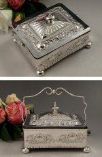 画像2: ヴィクトリア時代後期/エドウォーディアン　ロココ調　バターディッシュ (2)