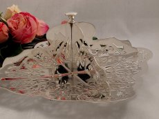 画像3: ヴィンテージ 透かし細工　スクエア  サンドイッチトレイ (3)