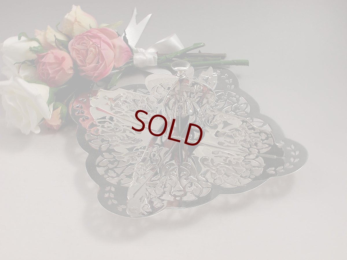 画像2: ヴィンテージ 透かし細工　スクエア  サンドイッチトレイ (2)