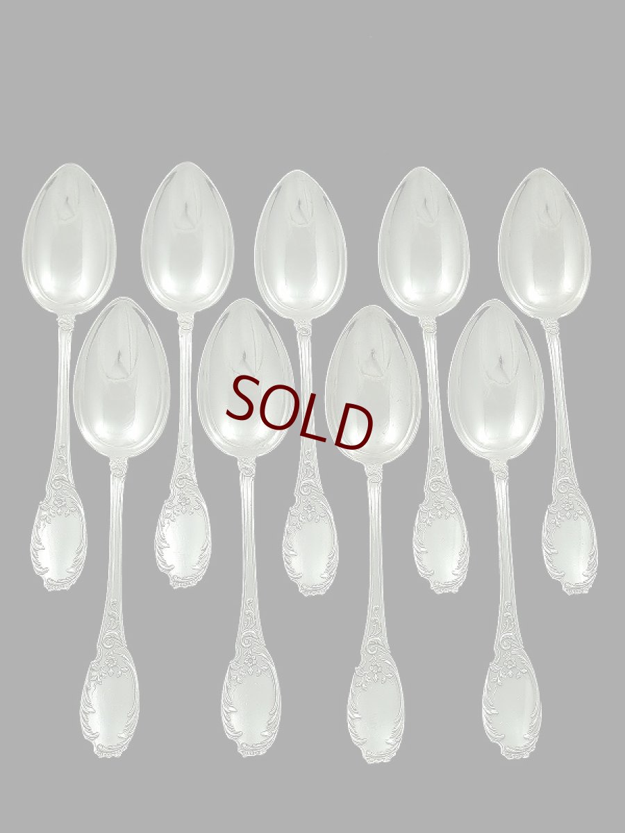 画像1: ヴィンテージ ロココスタイル　ドイツ製　ディナースプーン (1)