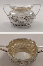 画像4: ヴィクトリアンロココ 装飾の美しいバッチェラーサイズ　ティーセット (4)