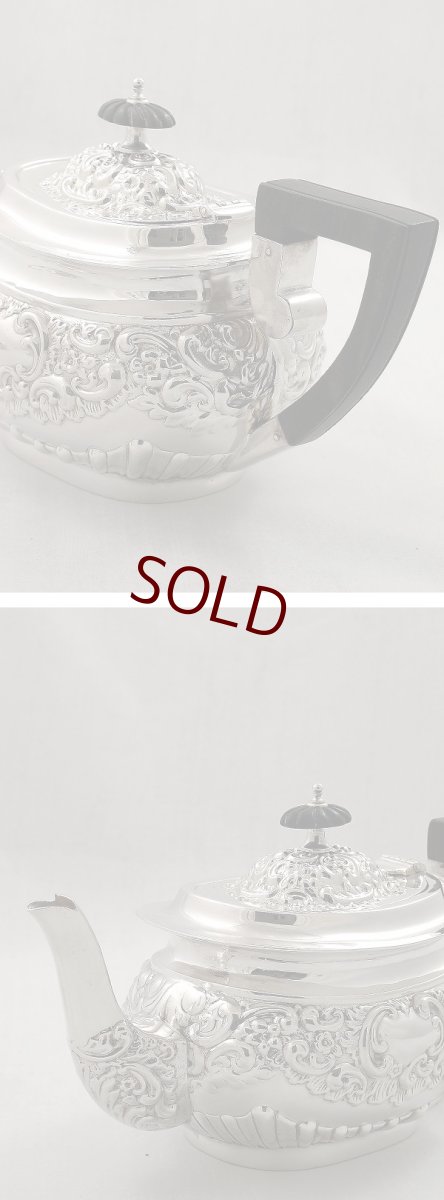 画像3: ヴィクトリアンロココ 装飾の美しいバッチェラーサイズ　ティーセット (3)