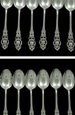 画像2: 純銀製（925）1902年　美しい透かし細工のティースプーン6本セット (2)