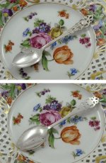 画像4: 純銀製（925）1902年　美しい透かし細工のティースプーン6本セット (4)