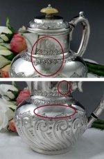 画像2: 訳あり　ヴィクトリアン/エドウォーディアン　バッチェラーサイズ　コーヒーポット (2)