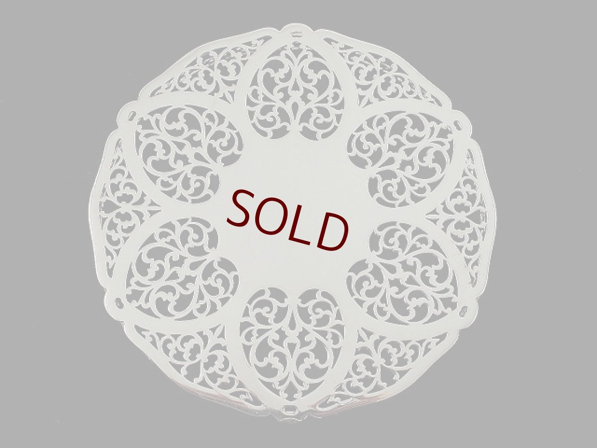 画像1: ヴィンテージ 透かし細工 ティーポットスタンド (1)