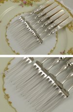 画像4: シルバープレート　手彫り　白蝶貝ハンドル　Martin Hall & Co. デザートカトラリー6組セット (4)