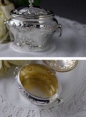 画像4: 純銀製（925）　ハンドチェイス　スクロール　ティーキャディー (4)