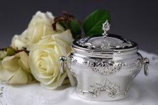 画像3: 純銀製（925）　ハンドチェイス　スクロール　ティーキャディー (3)