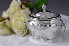 画像5: 純銀製（925）　ハンドチェイス　スクロール　ティーキャディー (5)