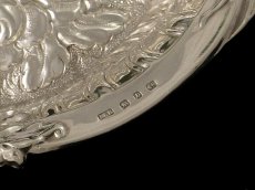 画像4: 純銀製（925）1895年ヴィクトリアン　薔薇　エンボス彫刻　　ピンディッシュ (4)