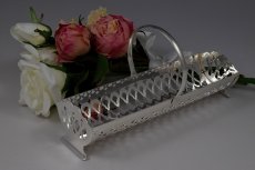 画像1: 透かし細工  シルバープレート ビスケットトレイ (1)