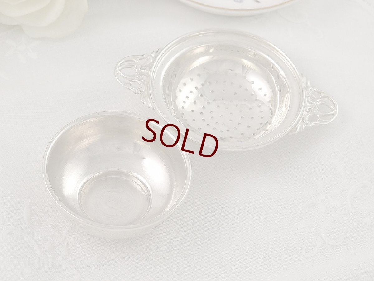 画像3: 純銀製　1969年　ビンテージ　受け皿付き　ティーストレイナー (3)