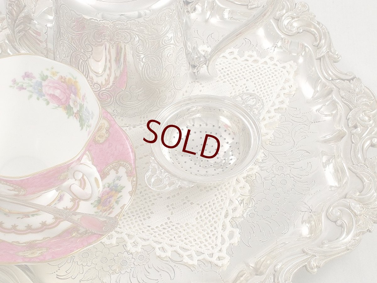 画像4: 純銀製　1969年　ビンテージ　受け皿付き　ティーストレイナー (4)