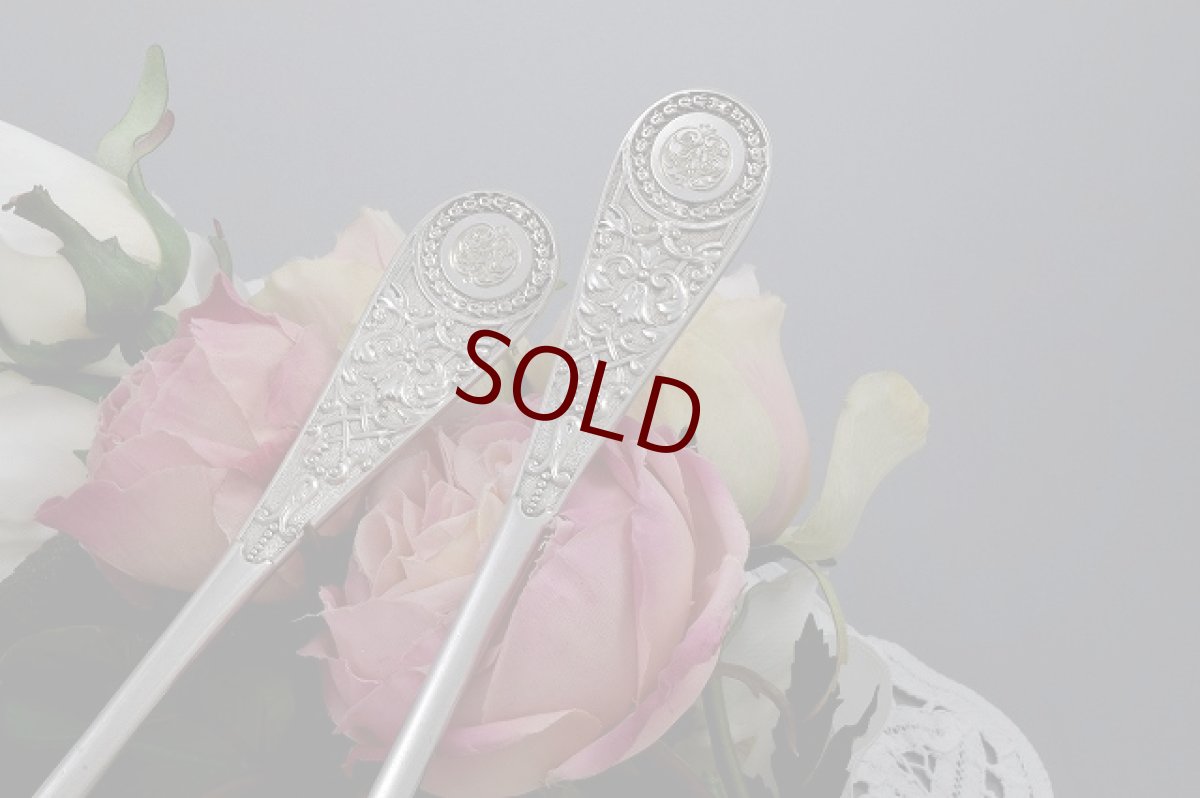 画像3: ヴィクトリアン　ヴェネチアンパターン　ベリースプーン（サービングスプーン）2本セット (3)