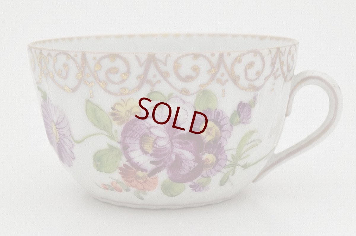 画像3: ドレスデン 金彩とブーケのカップアンドソーサー (3)