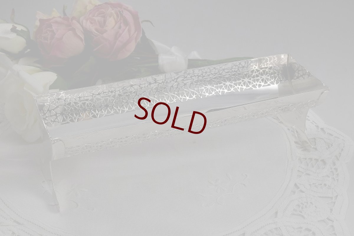 画像1: 珍しい透かし細工　ハンドルなし　ビスケットトレイ (1)