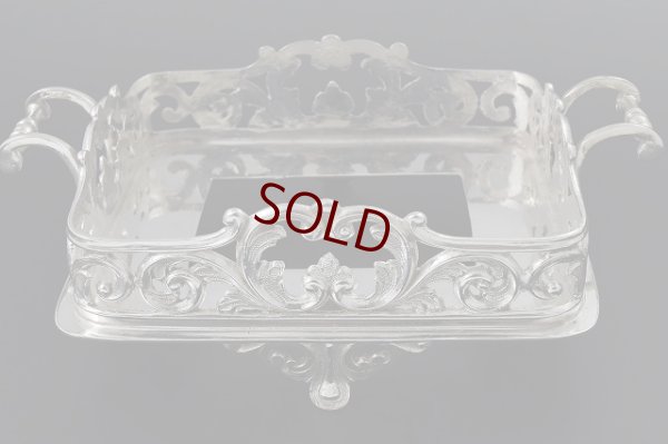 画像6: シルバープレート　ヴィクトリアン　ロカイユ装飾透かし細工　バターディッシュ