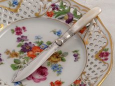 画像6: シルバープレート 白蝶貝ハンドル　バターナイフ (6)