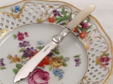 画像7: シルバープレート 白蝶貝ハンドル　バターナイフ (7)