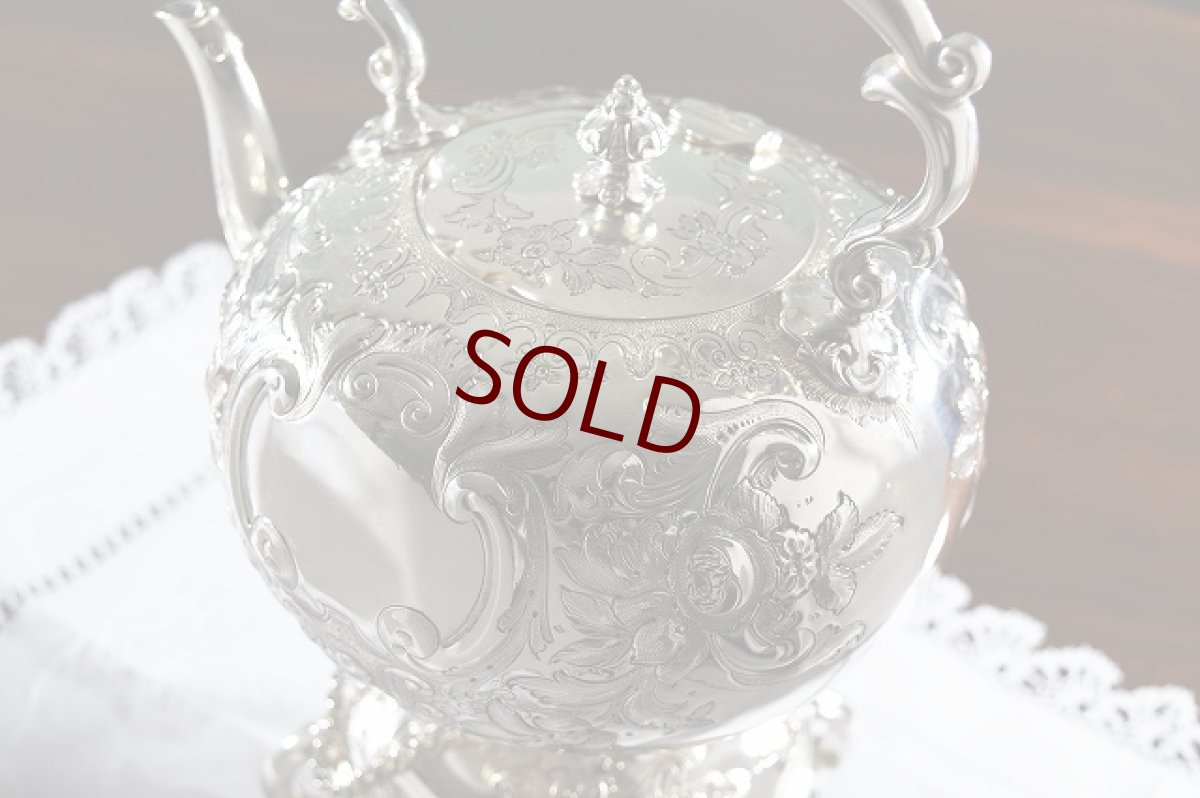 画像3: 特級品 ヴィクトリアン　ロココ Martin, Hall & Co. 、ティーケトル＆スタンド (3)