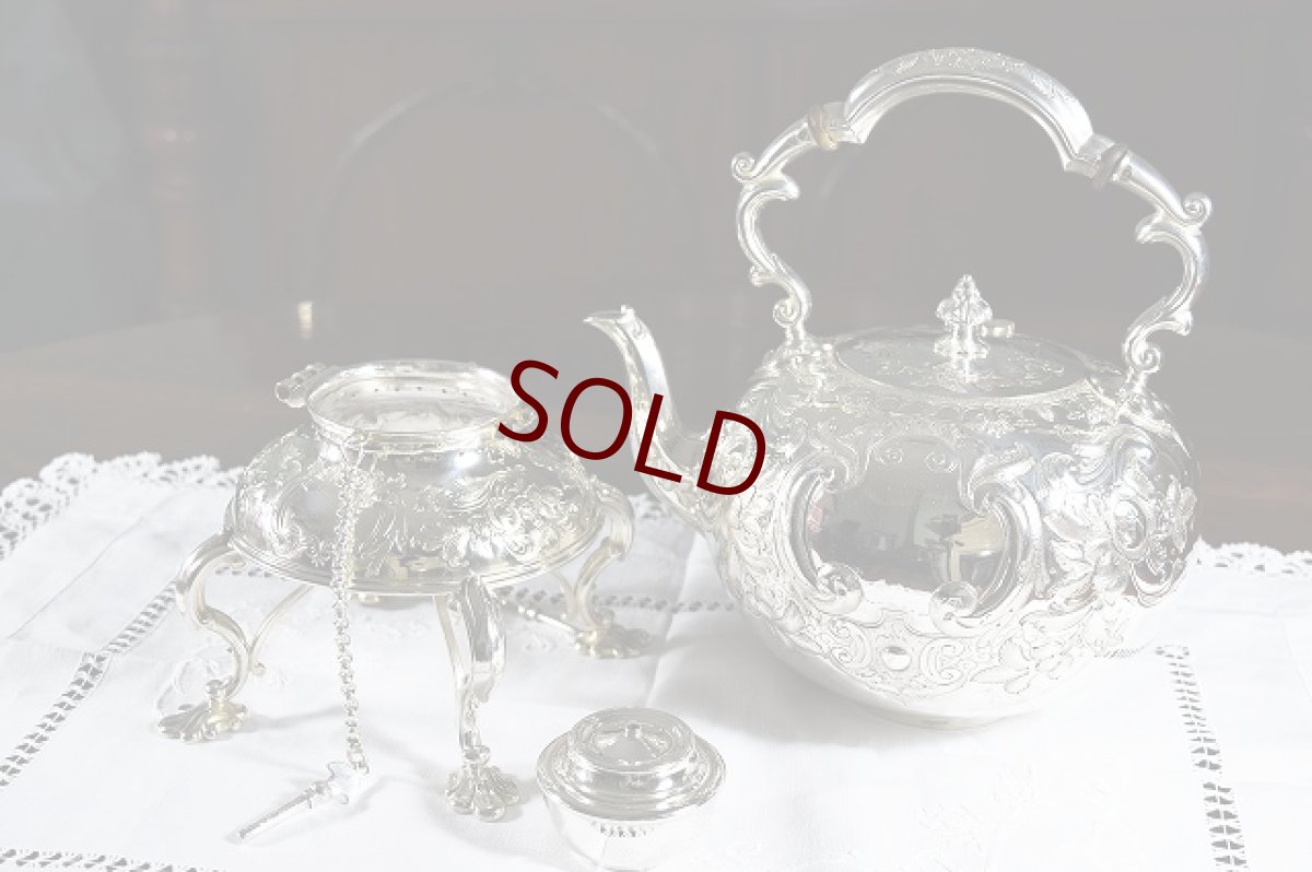 画像5: 特級品 ヴィクトリアン　ロココ Martin, Hall & Co. 、ティーケトル＆スタンド (5)