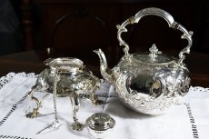 画像5: 特級品 ヴィクトリアン　ロココ Martin, Hall & Co. 、ティーケトル＆スタンド (5)