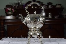 画像6: 特級品 ヴィクトリアン　ロココ Martin, Hall & Co. 、ティーケトル＆スタンド (6)