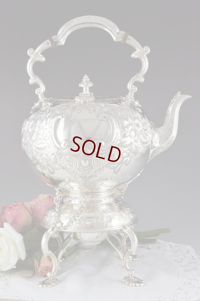 画像8: 特級品 ヴィクトリアン　ロココ Martin, Hall & Co. 、ティーケトル＆スタンド (8)