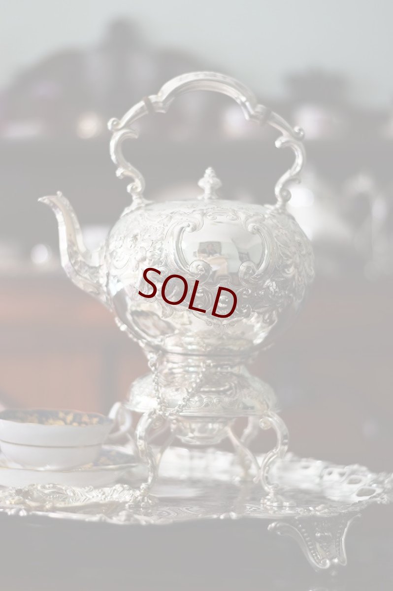 画像1: 特級品 ヴィクトリアン　ロココ Martin, Hall & Co. 、ティーケトル＆スタンド (1)