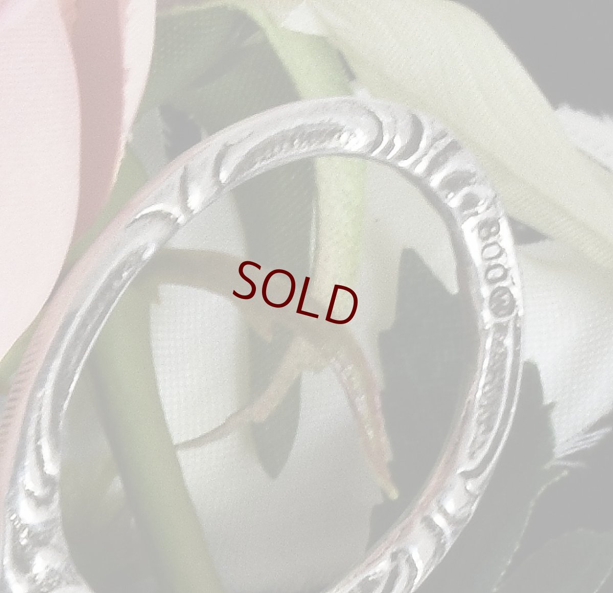 画像6: 純銀(800)　お花の透かし細工　ペイストリートング (6)