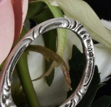 画像6: 純銀(800)　お花の透かし細工　ペイストリートング (6)