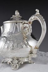 画像5: シルバープレート ヴィクトリアン　ロココ調　お花の蕾の摘みの洋ナシ型ティーポット (5)